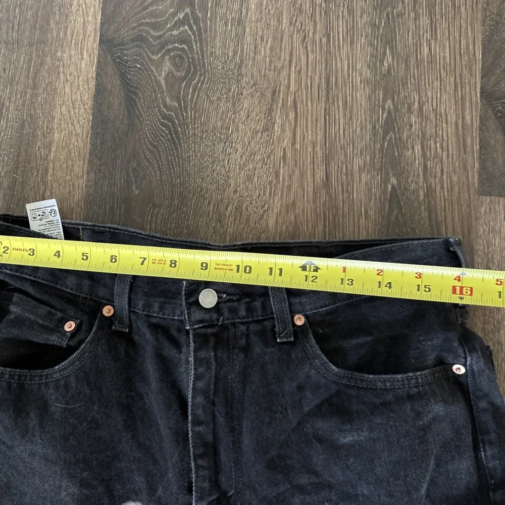 Levi's Mens 36x36 Black 517 Bootcut Jeans Faded Denim Western Cowboy Biker